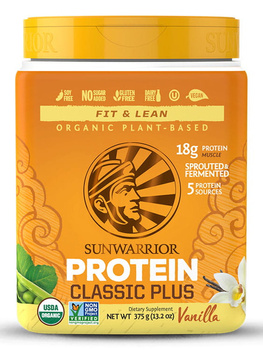 Sunwarrior Classic PLUS - Waniliowe białko wegańskie (15 porcji / 375g)