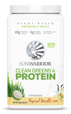 Sunwarrior Clean Greens & PROTEIN waniliowy (30 porcji / 750g)